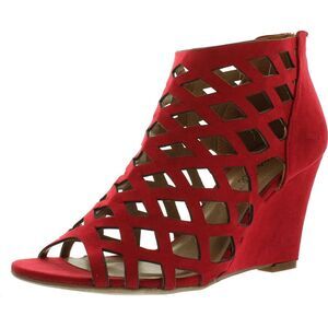 Bonnibel Crimson Cut-Out Wedges 6.5